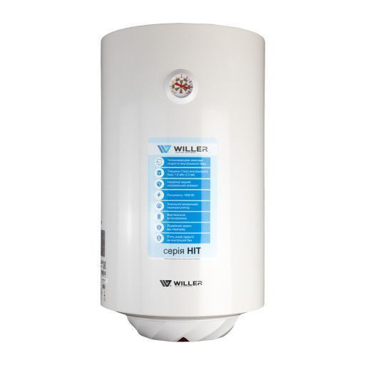 Бойлер Willer 80л EV80R-Hit круглий вертикальний мокрий тен 1,5 кВт (EV80R-HIT) EV80R-HIT фото