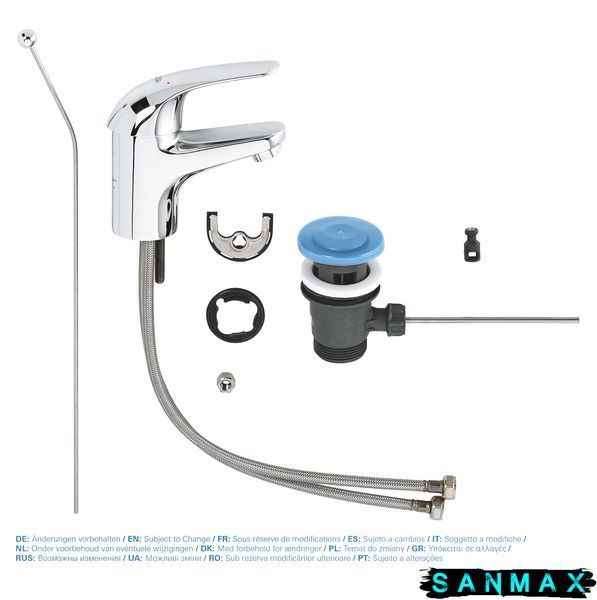 Змішувач для умивальника S-розміру Grohe Euroeco New (23262000) 23262000 фото