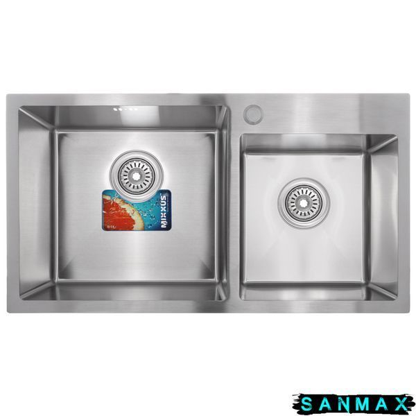 Набір Mixxus Set-7843D-220x1.0-Satin (мийка + змішувач + диспенсер + сушка для посуду) (MX0583) MX0583 фото