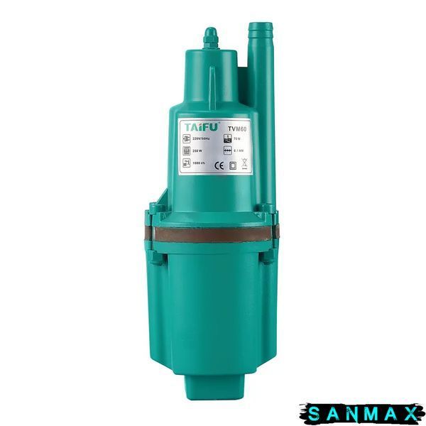 Насос вібраційний одноклапанний верхній забір Taifu TVM60-10N H=70M, Q=1,1кбМ, P=250. каб. 10м (TF3313) TF3313 фото