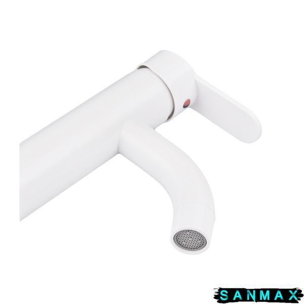 Змішувач для умивальника Plamix Raul-001-B Білий (без підведення) (PM0652) PM0652 фото