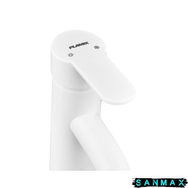 Змішувач для умивальника Plamix Raul-001-B Білий (без підведення) (PM0652) PM0652 фото