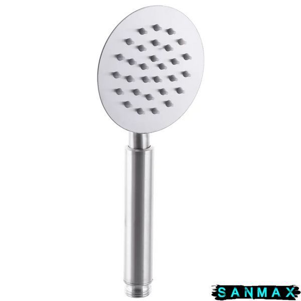 Лійка ручна для душу Zerix SH-001 (1 режим) Кругла Нерж (ZX3180) ZX3180 фото