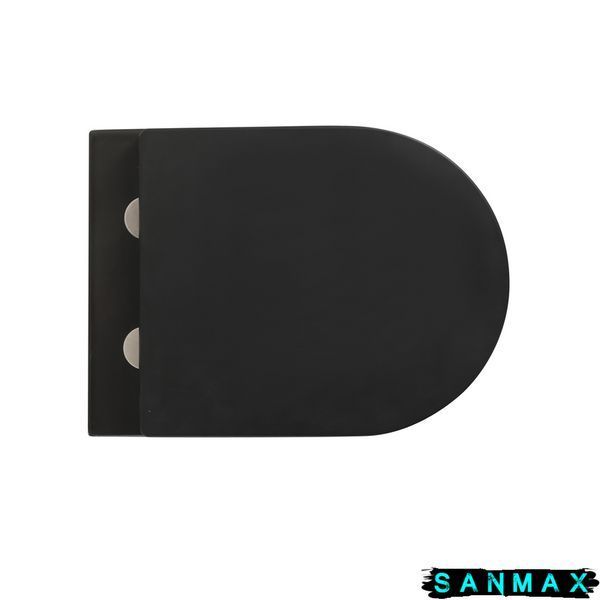 Унітаз підвісний Mixxus Premium Bevel-0304-T1 Чорний 480x360x360mm, система змиву Tornado 1.0 (MP6677) MP6677 фото