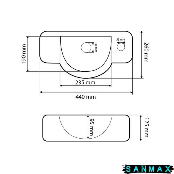 Умивальник накладний Vbi Rimella Білий VBI-015618 фото