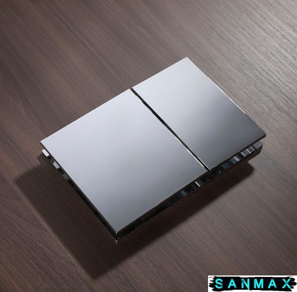 Панель змиву пластикова механіка Koer KT-0610-01 Квадратна Хром (KR6135) KR6135 фото