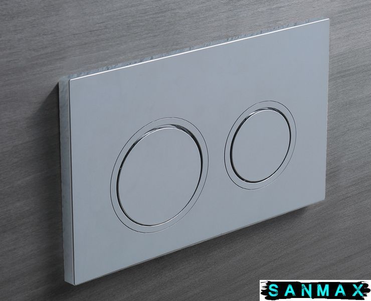 Панель змиву пластикова механіка Koer KT-0605-01 Кругла Хром (KR5317) KR5317 фото