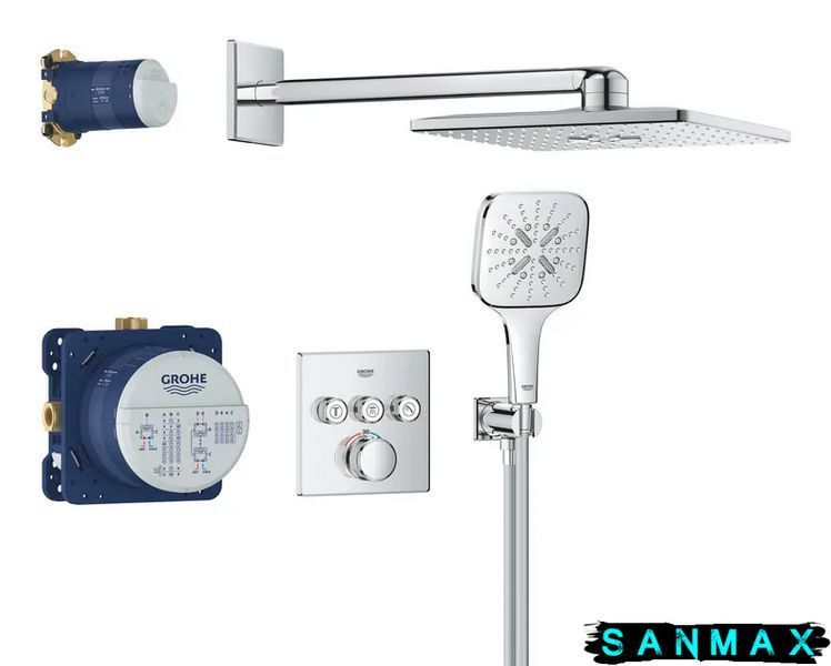 Вбудована душова система термостатична на 3 виходи Grohe Grohtherm SmartControl (34864000) 34864000 фото