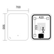 Дзеркало Mixxus Premium Diverse MR15-90x70-Reverse (Led Touch, Anti-fog, димер (3-6,5kK)) (MP6639) MP6639 фото 4