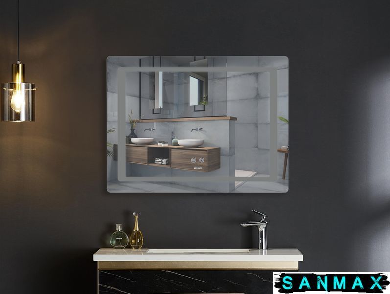 Дзеркало Mixxus Style MR13-70x50-Reverse з Led Touch, Anti-fog, димером, регулюванням яскравості (MI6665) MI6665 фото