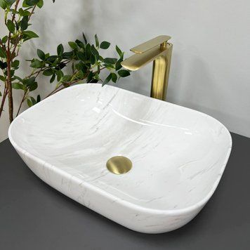Умивальник накладний Vbi Ravenna Мармур Природа Глянець VBI-011208 фото