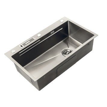 Кухонна інтегрована мийка Mixxus Premium MH7545-Set-05 Nano-Silver (3.0/0.8) комплект (нержавійка) (MX9634) MX9634 фото