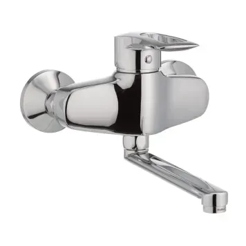 Змішувач для кухні зі стіни Haiba Hansberg 005 Хром (HB0896) HB0896 фото