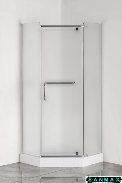 Душова кабіна з низьким піддоном Mixxus Lines SCT01-90x90x198-TR Хром прозоре скло 6мм (MI6913) MI6913 фото