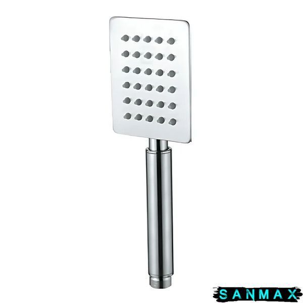 Лійка ручна для душу Zerix SH-002 (1 режим) Квадратна Нерж блістер (ZX5862) ZX5862 фото