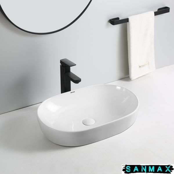 Раковина накладна Mixxus Premium Ellipse-0105 600х400х150mm (MP6563) MP6563 фото
