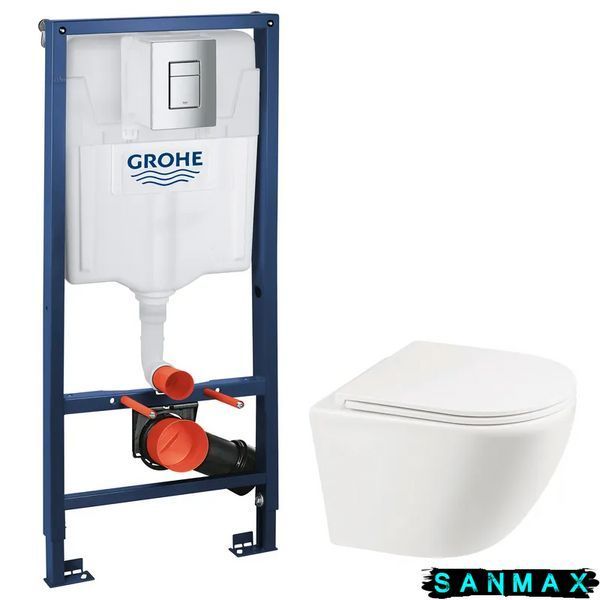 Інсталяційний комплект пневмо Grohe Set Унітаз Ellipse-0301-R + Інсталяція Grohe Rapid SL 38772001 (38772001ELLIPS0301R) 38772001ELLIPS0301R фото