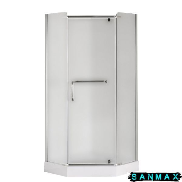 Душова кабіна з низьким піддоном Mixxus Lines SCT01-90x90x198-TR Хром прозоре скло 6мм (MI6913) MI6913 фото