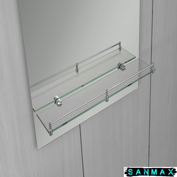 Дзеркало Zerix Laguna MRZ03-500x700x110 прямокутне з дугоподібним верxом та полицею (ZX5622) ZX5622 фото
