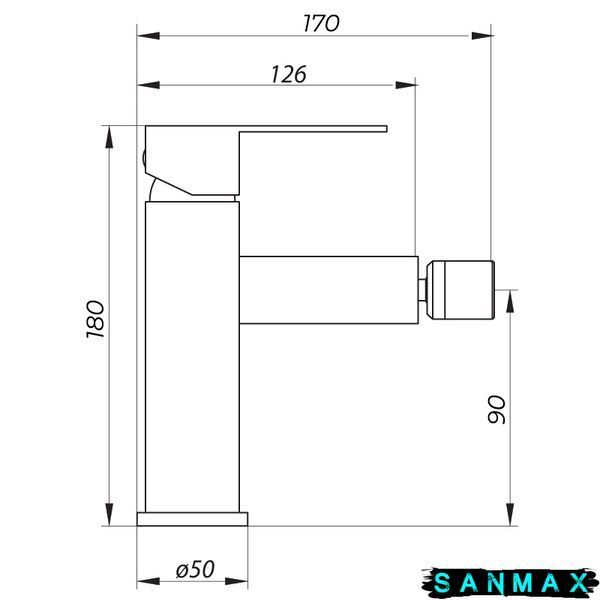 Змішувач для біде Zerix LR75033 (LL1669) LL1669 фото