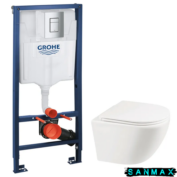 Інсталяційний комплект пневмо Grohe Set Унітаз Ellipse-0301-R + Інсталяція Grohe Rapid SL 38772001 (38772001ELLIPS0301R) 38772001ELLIPS0301R фото