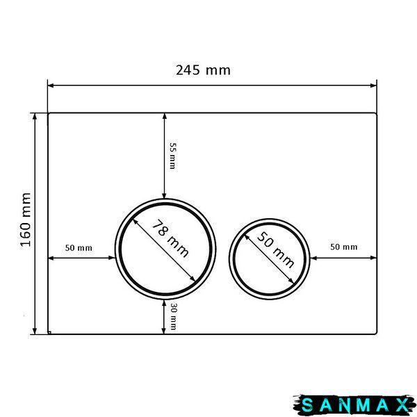 Кнопка змиву для інсталяції VBI ELBA YS NIKIEL VBI-030104 фото