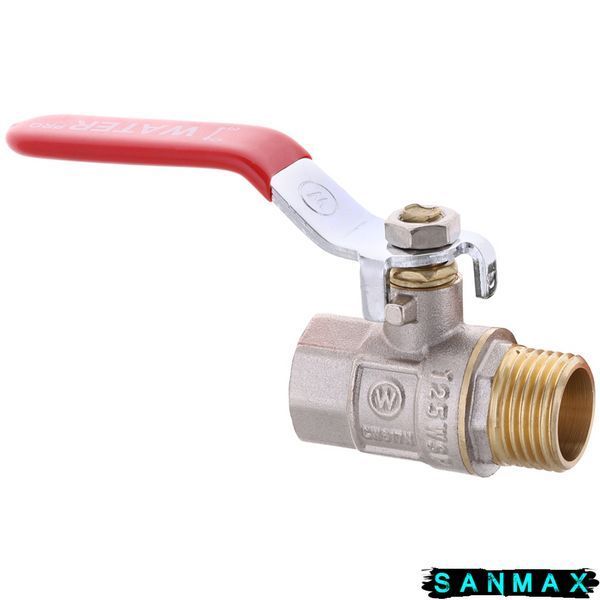 Кран кульовий 1/2 РГШ Вода Waterpro Червона ручка (WP0143) WP0143 фото