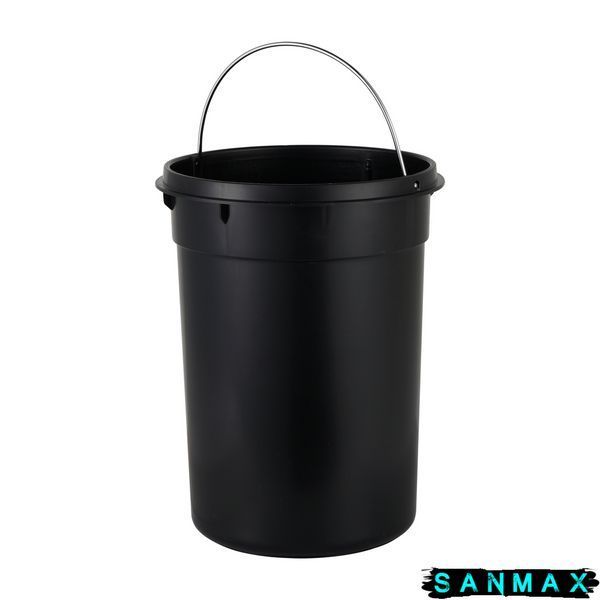Відро для сміття з плавним закриттям кругле Zerix Solo-TC0205 SS Color 5л колір нержавійка (ZX5888) ZX5888 фото