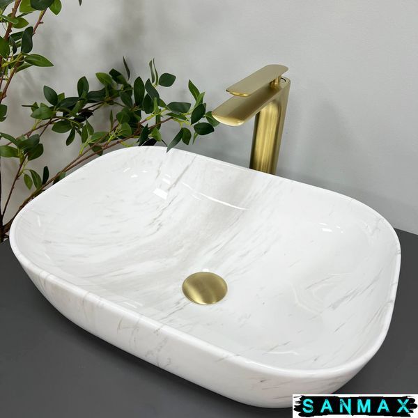 Умивальник накладний Vbi Ravenna Мармур Природа Глянець VBI-011208 фото
