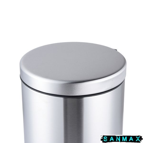 Відро для сміття з плавним закриттям кругле Mixxus Ellipse-TC0205 SS Color 5л колір нержавійка (MI7076) MI7076 фото