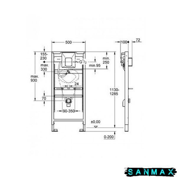 Інсталяція для пісуара Grohe Rapid SL (38786001) 38786001 фото