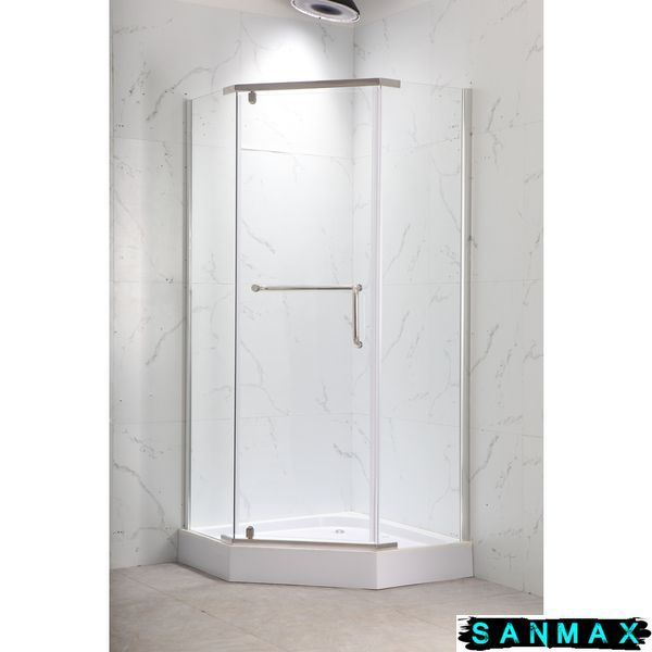 Душова кабіна з низьким піддоном Mixxus LINES SCT01-90x90x198-TR CHROME прозоре скло 6мм NEW (в 2 ящ) (MI8370) MI8370 фото