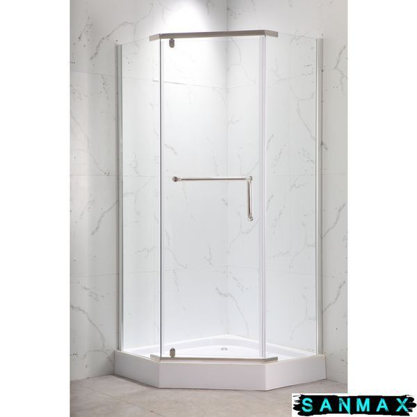 Душова кабіна з низьким піддоном Mixxus LINES SCT01-90x90x198-TR CHROME прозоре скло 6мм NEW (в 2 ящ) (MI8370) MI8370 фото