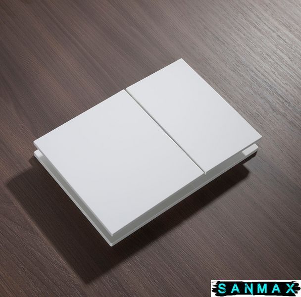 Панель змиву пластикова механіка Koer KT-0610-03 Квадратна Біла (KR6134) KR6134 фото