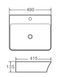 Умивальник накладний керамічний з переливом Mixxus Premium Bever-0201 485x410x125mm (MP6480) MP6480 фото 3