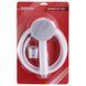 Душовий набір (шланг+лійка+кронштейн) Zerix Shower Set-02W Білий Блістер (ZX3096) ZX3096 фото 2