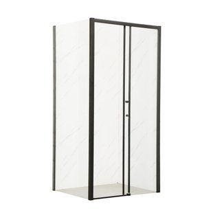 Душова кабіна без піддону Mixxus Premium Diverse SC03-100x80x195-TR Чорний прозоре скло 6мм (MI6866) MI6866 фото