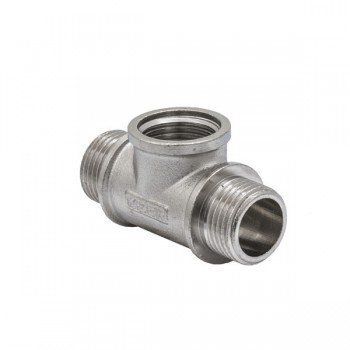 Трійник нікельований 1/2 ЗВЗ Koer KF.T06MFM (KR3324) KR3324 фото