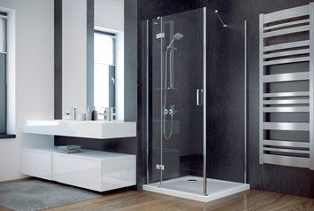 Кабіна квадратна Besco Viva 90x90x195 L, скло прозоре, проф. хром VKL-90-195-C фото