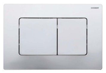 Панель змиву пластикова механіка Koer KT-0602-01 Квадратна Хром (R5178) KR5178 фото
