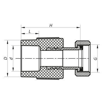Муфта з накидною гайкою 32x1F PPR Koer K0143.PRO 22/132 (KP0180) KP0180 фото