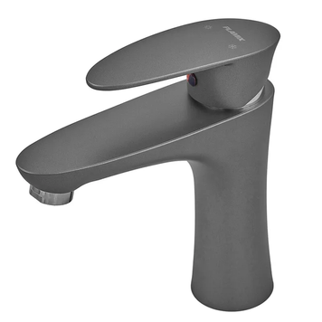 Змішувач для умивальника Plamix Cezat-001 Set Графіт з підведенням (PM0688) PM0688 фото