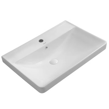 Умивальник накладний керамічний Mixxus Premium Style-1502 700х480х190mm з отвором під змішувач та переливом (MP6499) MP6499 фото