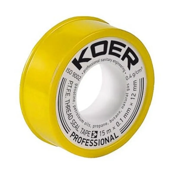 Фум стрічка для газу Koer ST-02 15M*0.1mm*12mm (KR0120) KR0120 фото