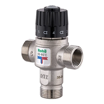 Клапан змішувальний Roho R1208-075 - 3/4" ЗР термостатичний (42-60*C) (RO1023) RO1023 фото