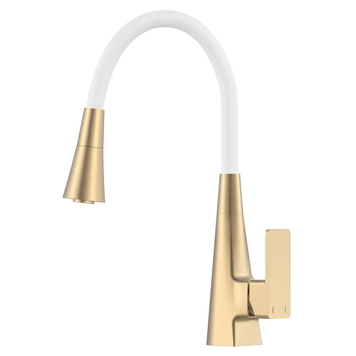 Змішувач для кухні Mixxus Etna 014-T (NUT) Brushed Gold Refl.White Матове Золото (MI8423) MI8423 фото