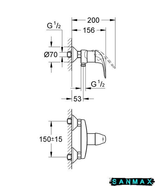 Змішувач для душу Grohe Euroeco New (32740000) 32740000 фото