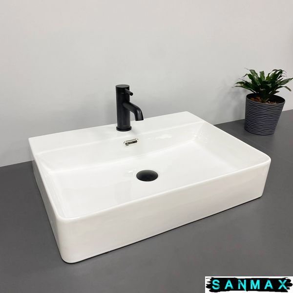 Умивальник накладний Vbi Bitonto M Білий VBI-015701 фото