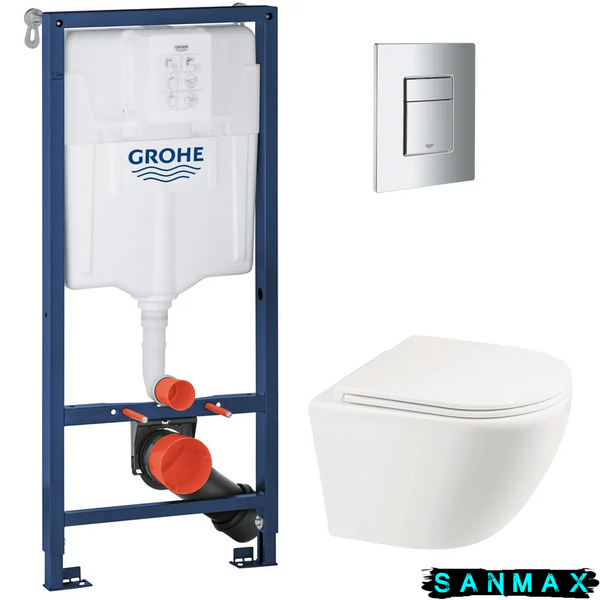Інсталяційний комплект пневмо Grohe Set Унітаз Ellipse-0301-T3 + Інсталяція 38536001 + панель 38732000 (38536001ELLIPS0301T3) 38536001ELLIPS0301T3 фото