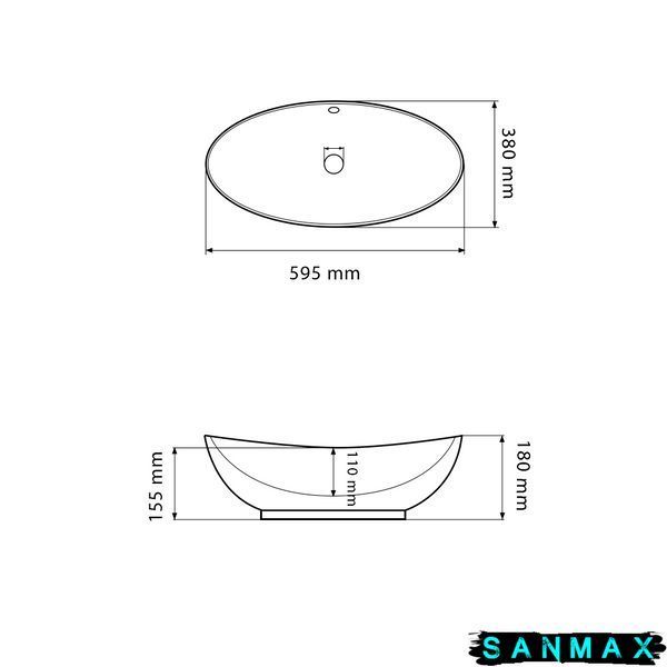 Умивальник (раковина) VBI ANKONA WHITE накладний VBI-012900 фото